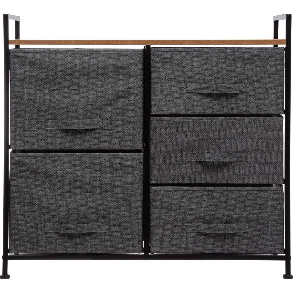 FIVE Meuble de rangement à 5 tiroirs - Gris foncé