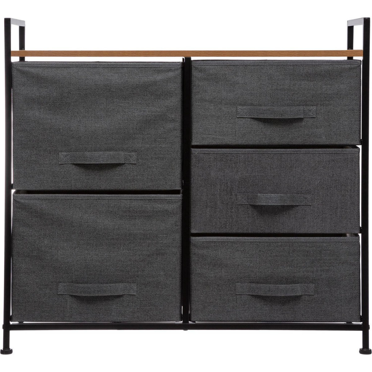 FIVE Meuble de rangement à 5 tiroirs - Gris foncé