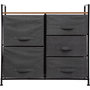 Voir la diapositive 2 : FIVE Meuble de rangement à 5 tiroirs - Gris foncé