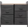 Voir la diapositive 2 : FIVE Meuble de rangement à 5 tiroirs - Gris foncé