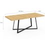 Voir la diapositive 5 : ID MARKET Table à manger extensible rectangle SELMA 6-10 personnes bois et noir 160-200 cm