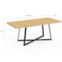 Voir la diapositive 5 : ID MARKET Table à manger extensible rectangle SELMA 6-10 personnes bois et noir 160-200 cm