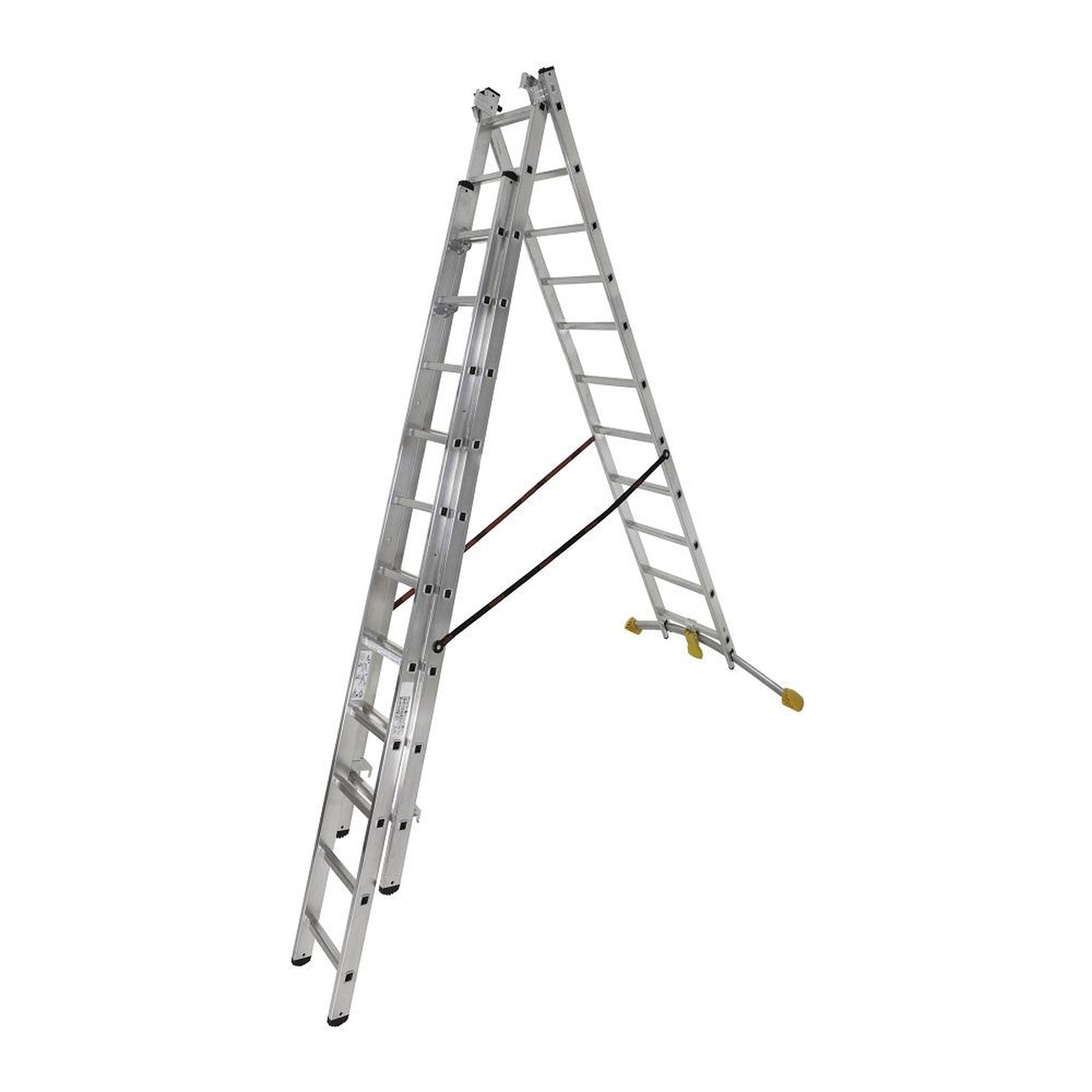 Voir la diapositive 4 : HAILO Echelle 3 plans 7m60 en aluminium - HOBBYLOT