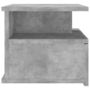Voir la diapositive 5 : VIDAXL Table de chevet flottante Gris beton Bois d'ingenierie