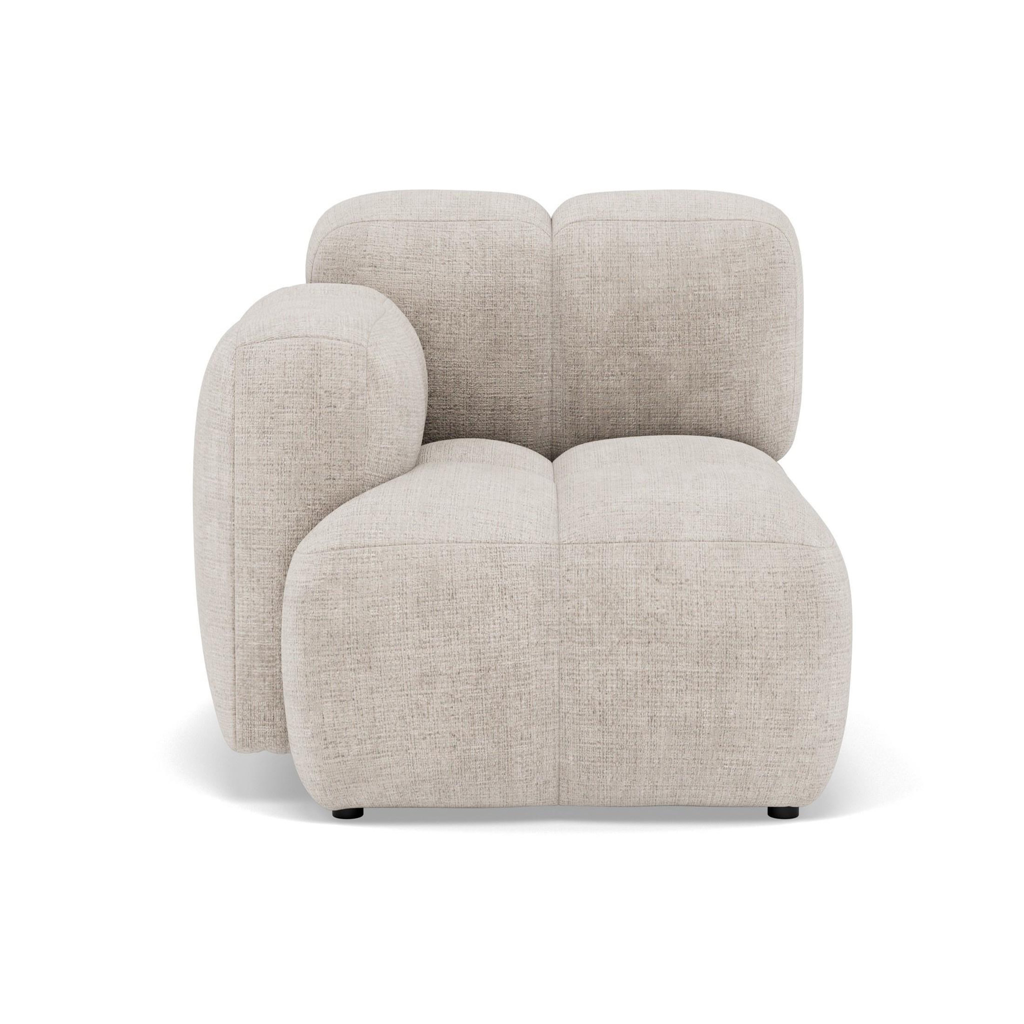 Voir la diapositive 1 : LISA DESIGN Grace - module d'assise gauche en velours texturé