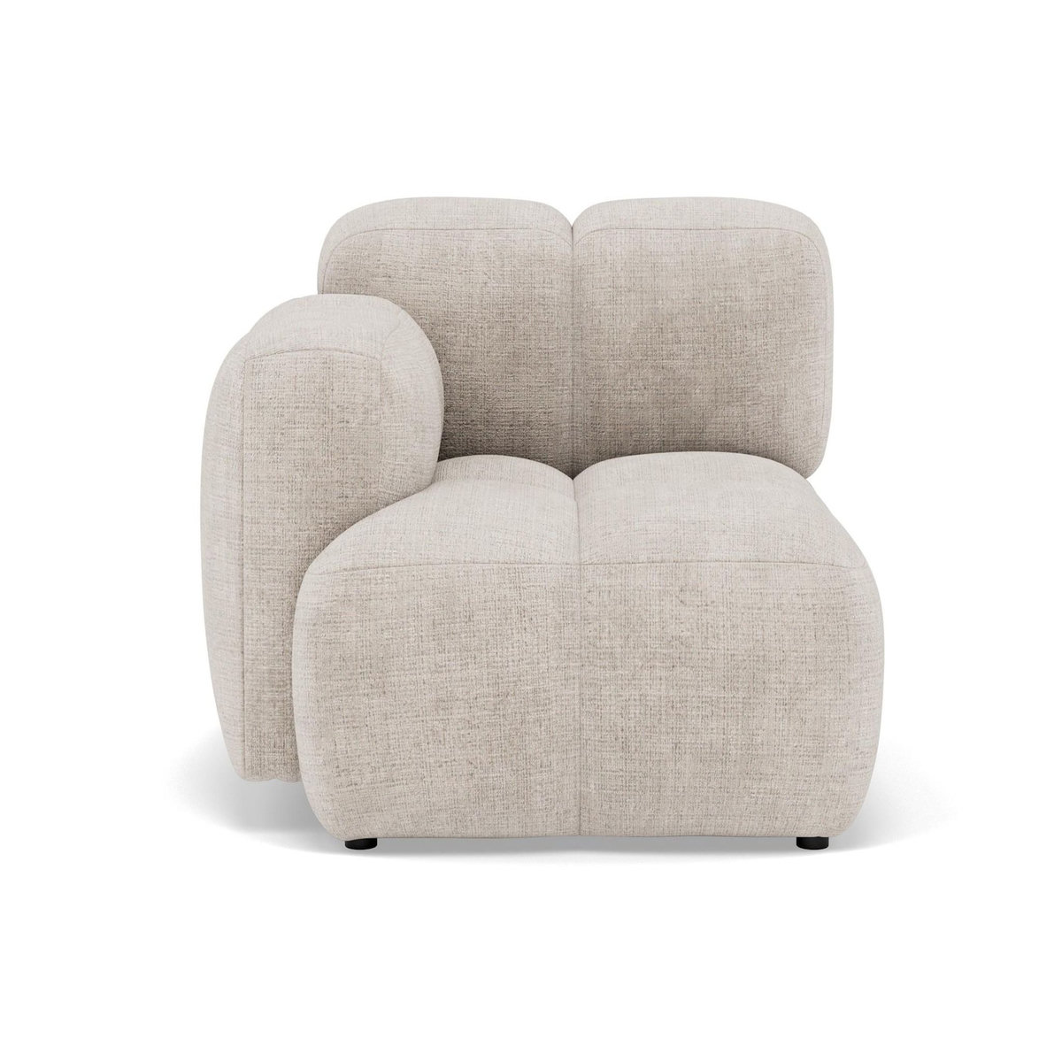 LISA DESIGN Grace - module d'assise gauche en velours texturé