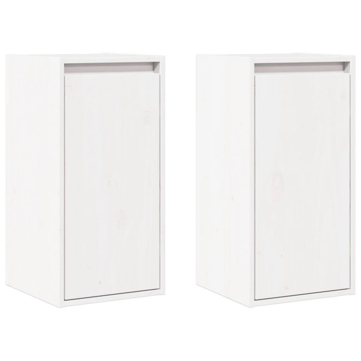 VIDAXL Armoires murales 2 pcs Blanc 30x30x60 cm Bois de pin massif