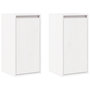 Voir la diapositive 2 : VIDAXL Armoires murales 2 pcs Blanc 30x30x60 cm Bois de pin massif