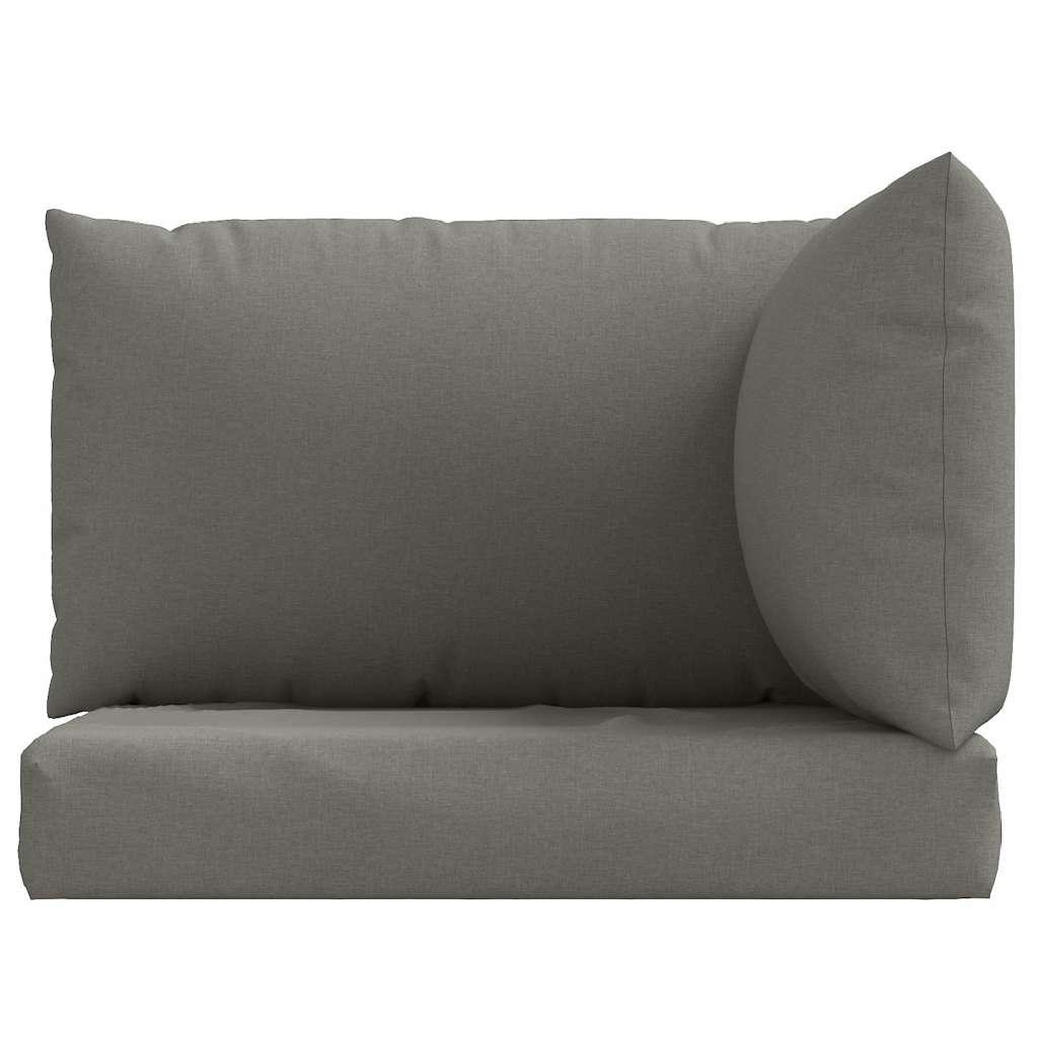 Voir la diapositive 4 : VIDAXL Coussins de palette lot de 3 gris fonce melange tissu