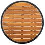 Voir la diapositive 5 : VIDAXL Table a the Noir 60 cm Resine tressee et bois d'acacia solide