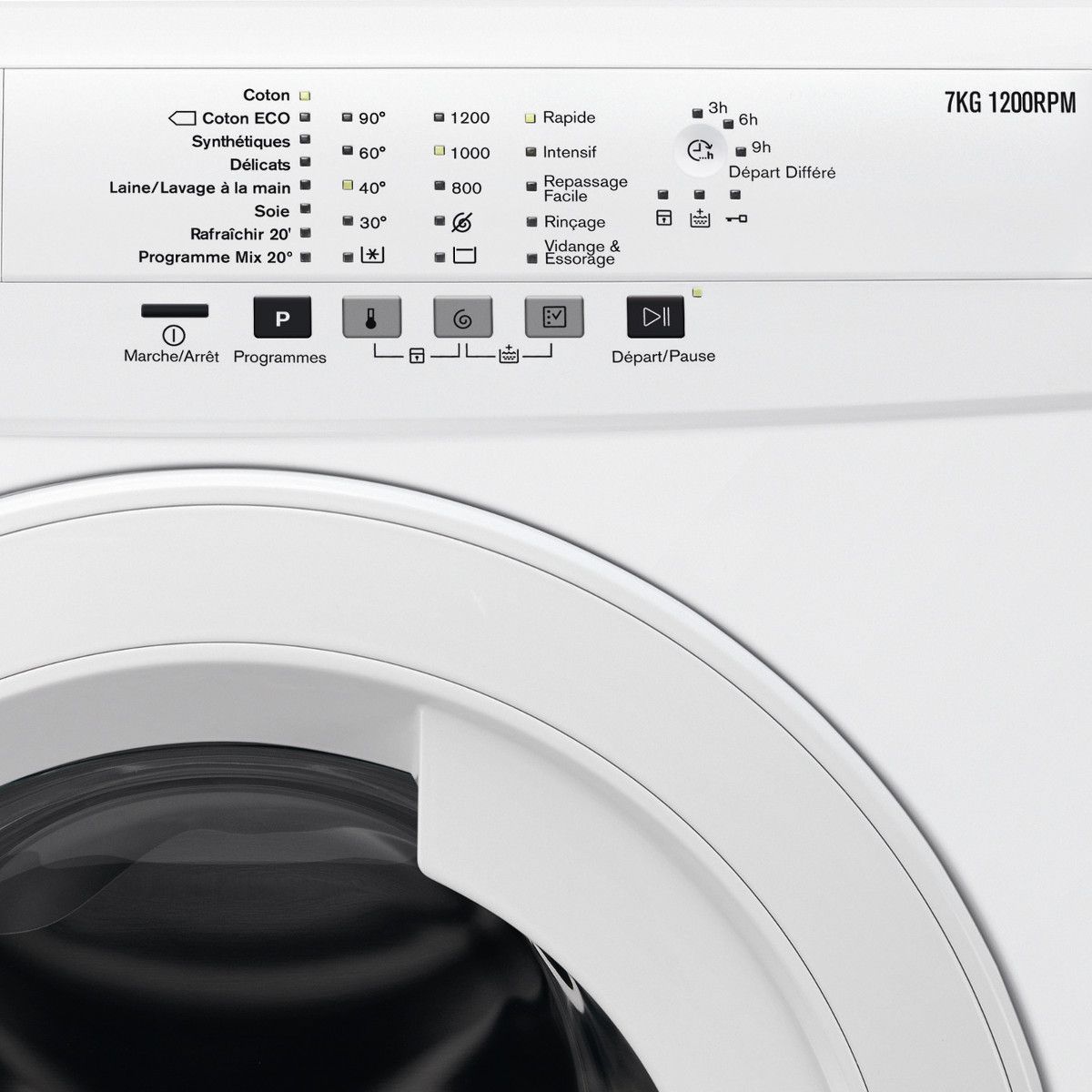 ELECTROLUX Lave-linge hublot EWF1272BC, 7 Kg, 1200 T/min