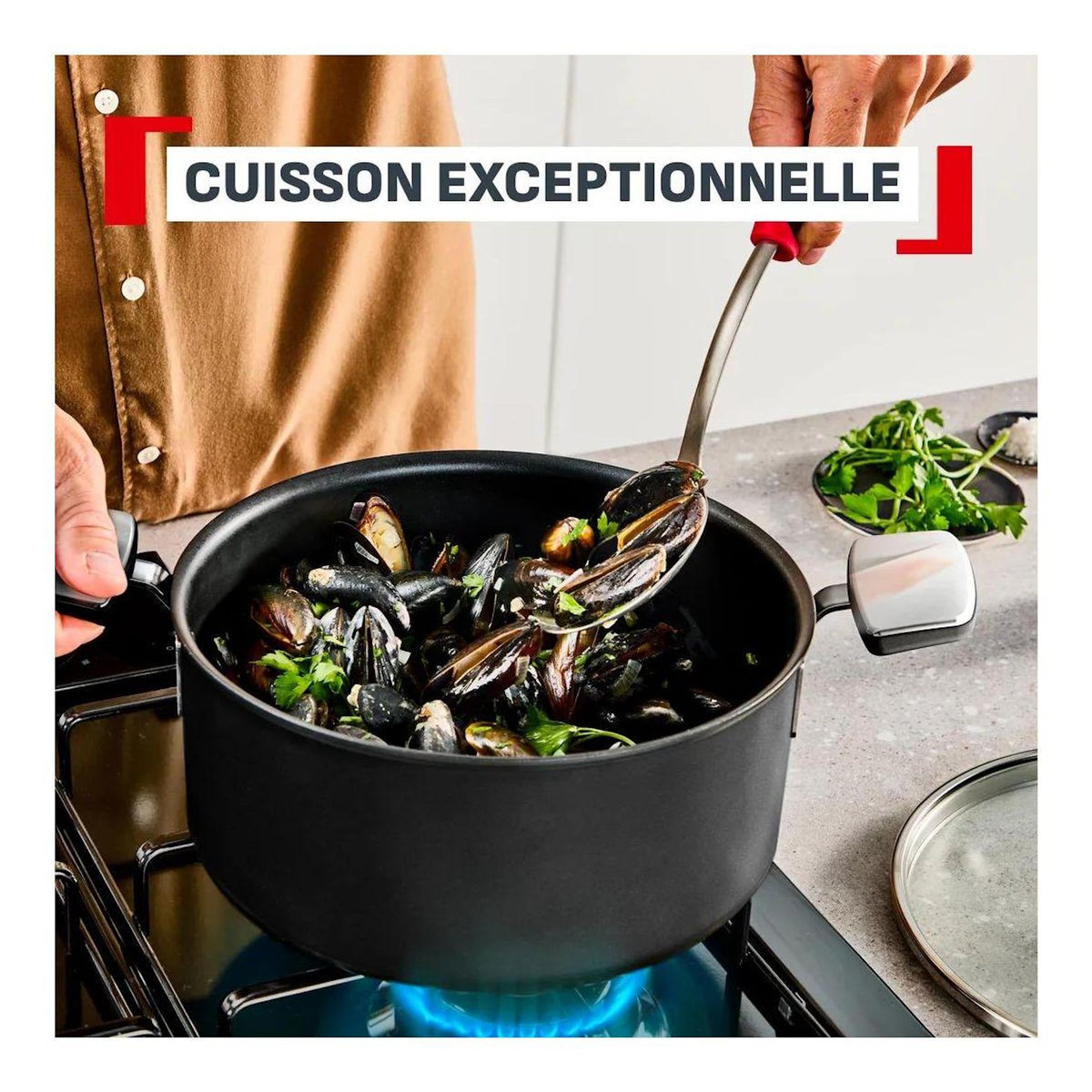 TEFAL Faitout 24cm Excellence + avec couvercle