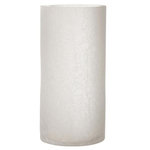 Paris Prix Photophore Cylindrique  Craquelé  29cm Blanc Givré