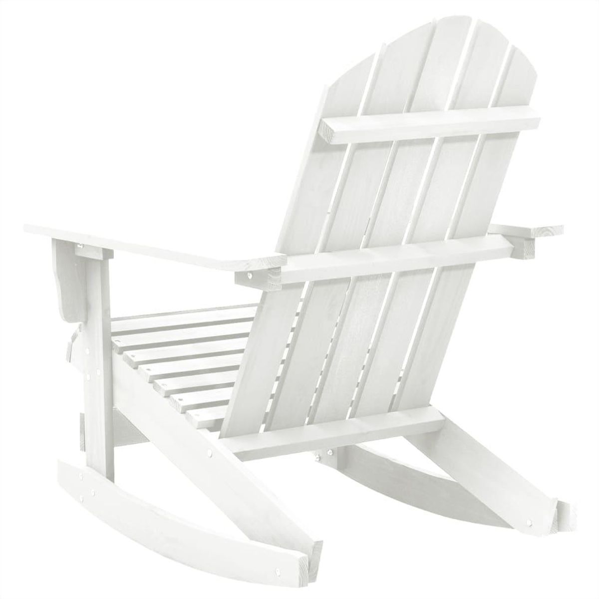 VIDAXL Chaise a bascule de jardin Bois Blanc