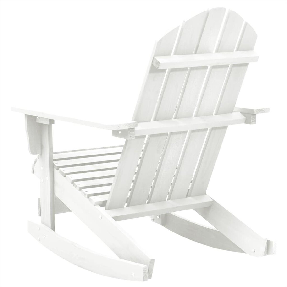 VIDAXL Chaise a bascule de jardin Bois Blanc