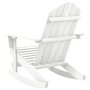 Voir la diapositive 4 : VIDAXL Chaise a bascule de jardin Bois Blanc