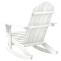 Voir la diapositive 4 : VIDAXL Chaise a bascule de jardin Bois Blanc
