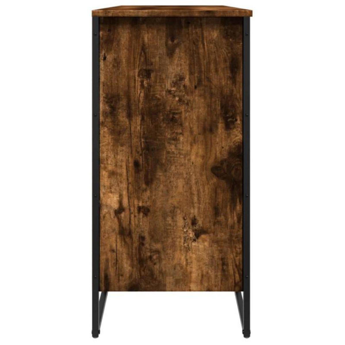 VIDAXL Armoire à chaussures chêne fumé 80x38x78 cm bois d ingénierie