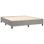 Voir la diapositive 4 : VIDAXL Sommier a lattes de lit et matelas Gris clair 200x200cm Velours