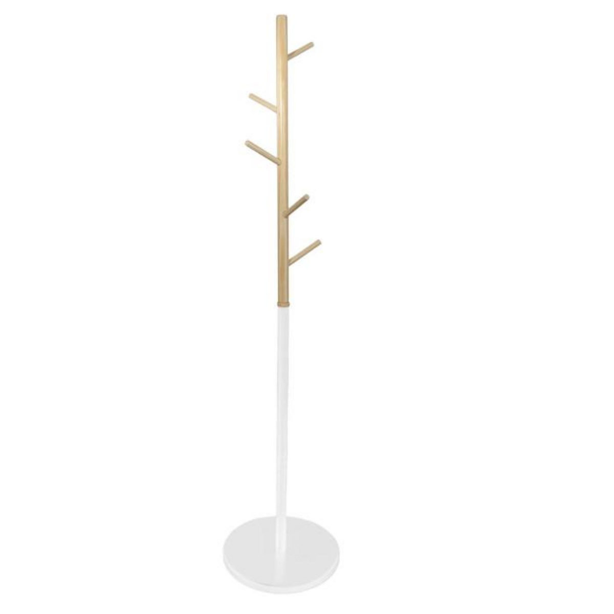 Paris Prix Porte-Manteaux 5 Patères  Miko  180cm Blanc