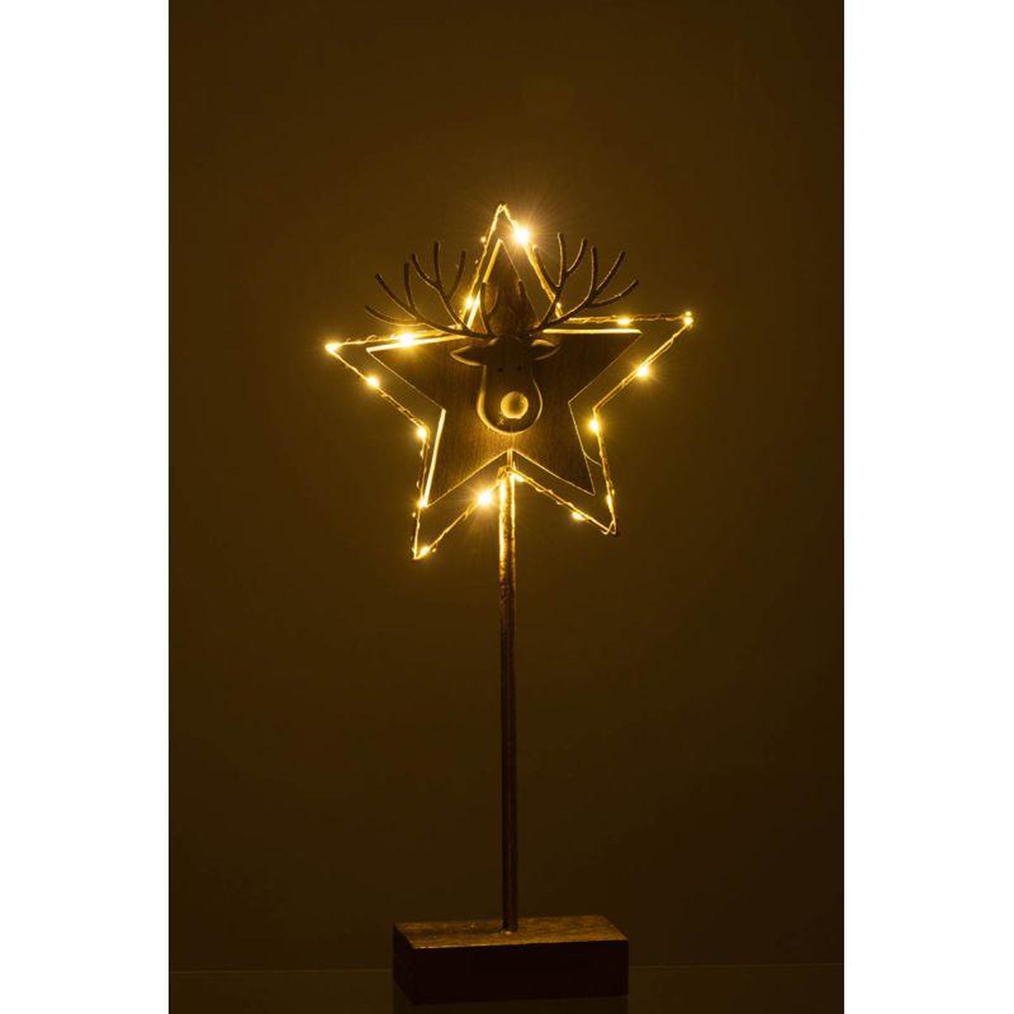 Voir la diapositive 3 : Paris Prix Décoration de Noël à LED  Renne Étoilé  43cm Or