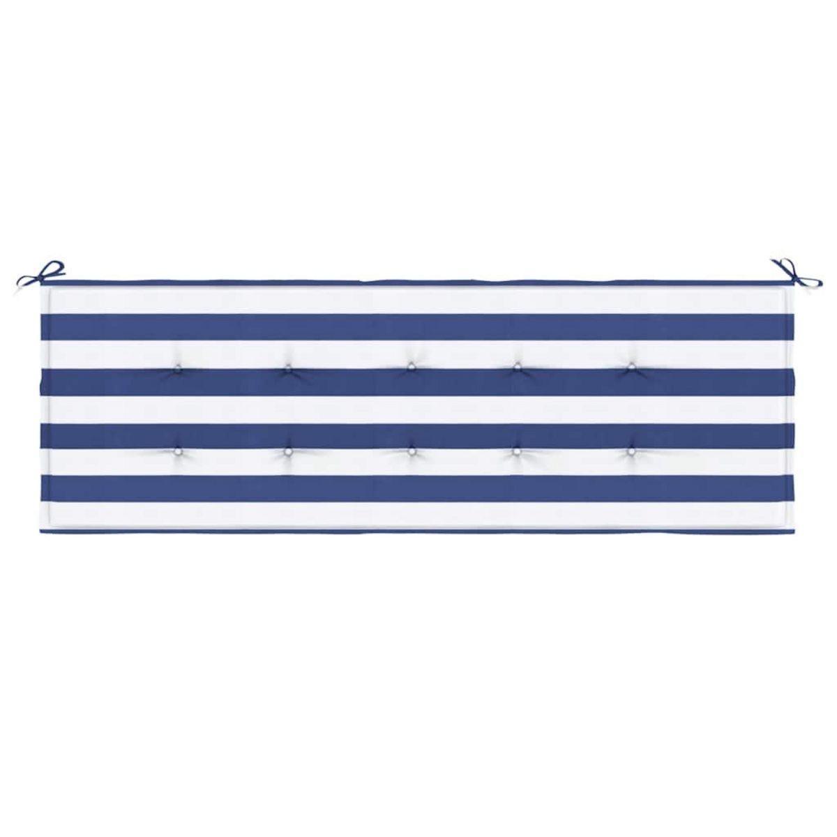 VIDAXL Coussin de banc de jardin rayures bleues et blanches 150x50x3cm