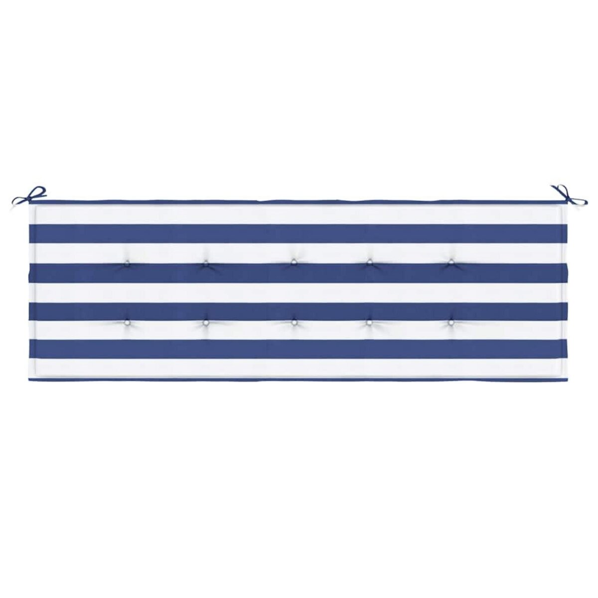 VIDAXL Coussin de banc de jardin rayures bleues et blanches 150x50x3cm