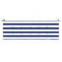 Voir la diapositive 3 : VIDAXL Coussin de banc de jardin rayures bleues et blanches 150x50x3cm