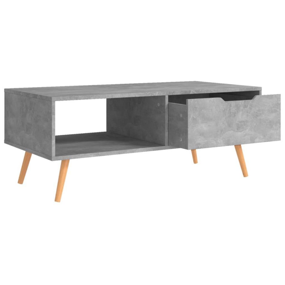 VIDAXL Table basse Gris beton 100x49,5x43 cm Bois d'ingenierie