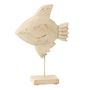 Voir la diapositive 1 : Paris Prix Statuette Poisson sur Pied en Bois  Antwan  31cm Naturel