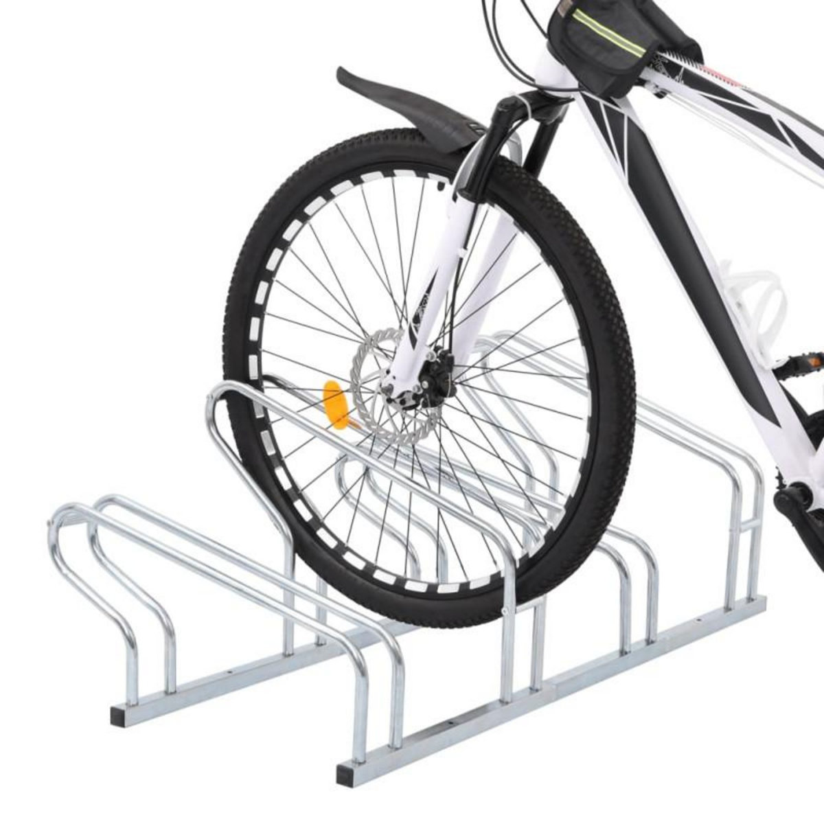 VIDAXL Support de vélo au sol autoportant pour 4 vélos acier galvanisé