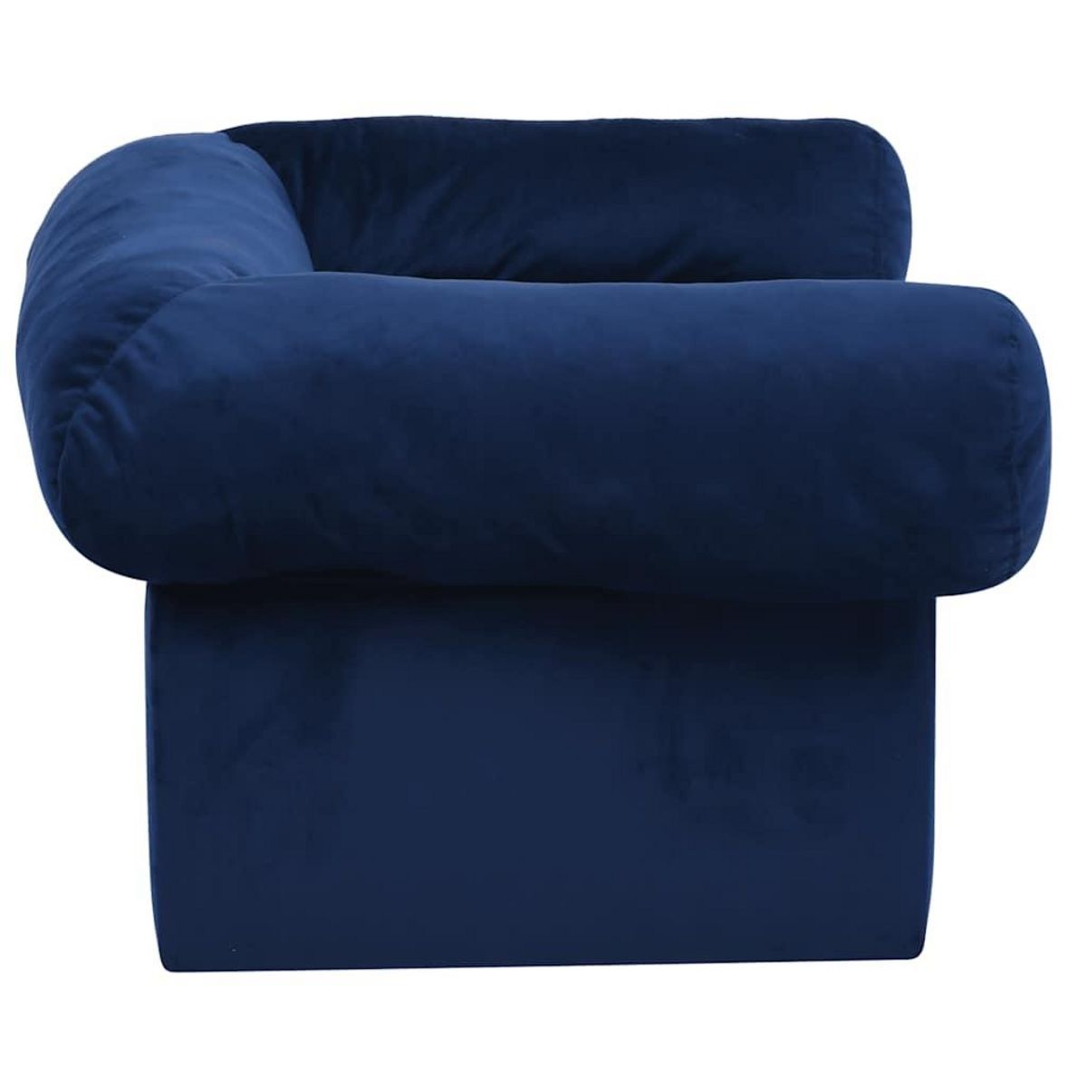 VIDAXL Canape pour chien avec tiroir Bleu 75x50x38 cm Peluche