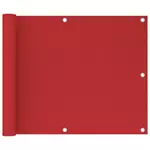 VIDAXL Ecran de balcon Rouge 75x300 cm PEHD