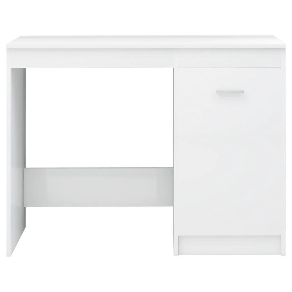 VIDAXL Bureau Blanc brillant 140x50x76 cm Bois d'ingenierie