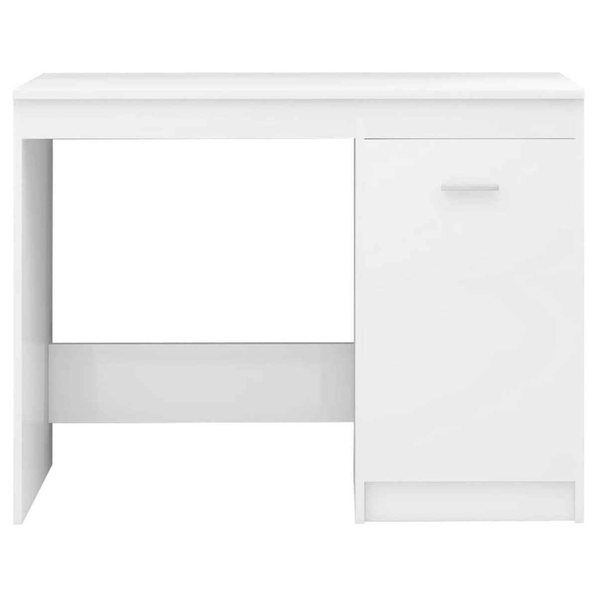 VIDAXL Bureau Blanc brillant 140x50x76 cm Bois d'ingenierie