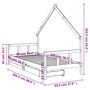 Voir la diapositive 6 : VIDAXL Cadre de lit enfant avec tiroirs 90x200 cm bois de pin massif