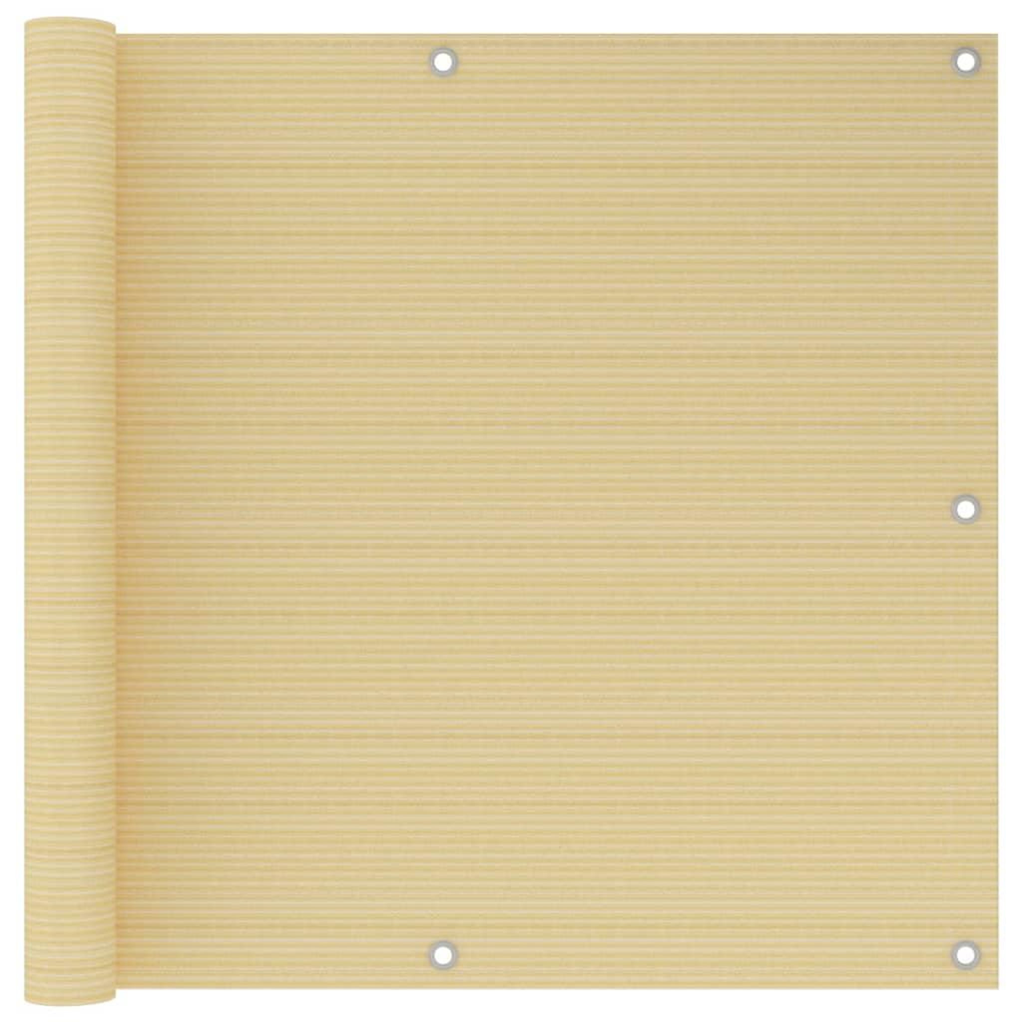 VIDAXL Ecran de balcon beige 90x300 cm pehd