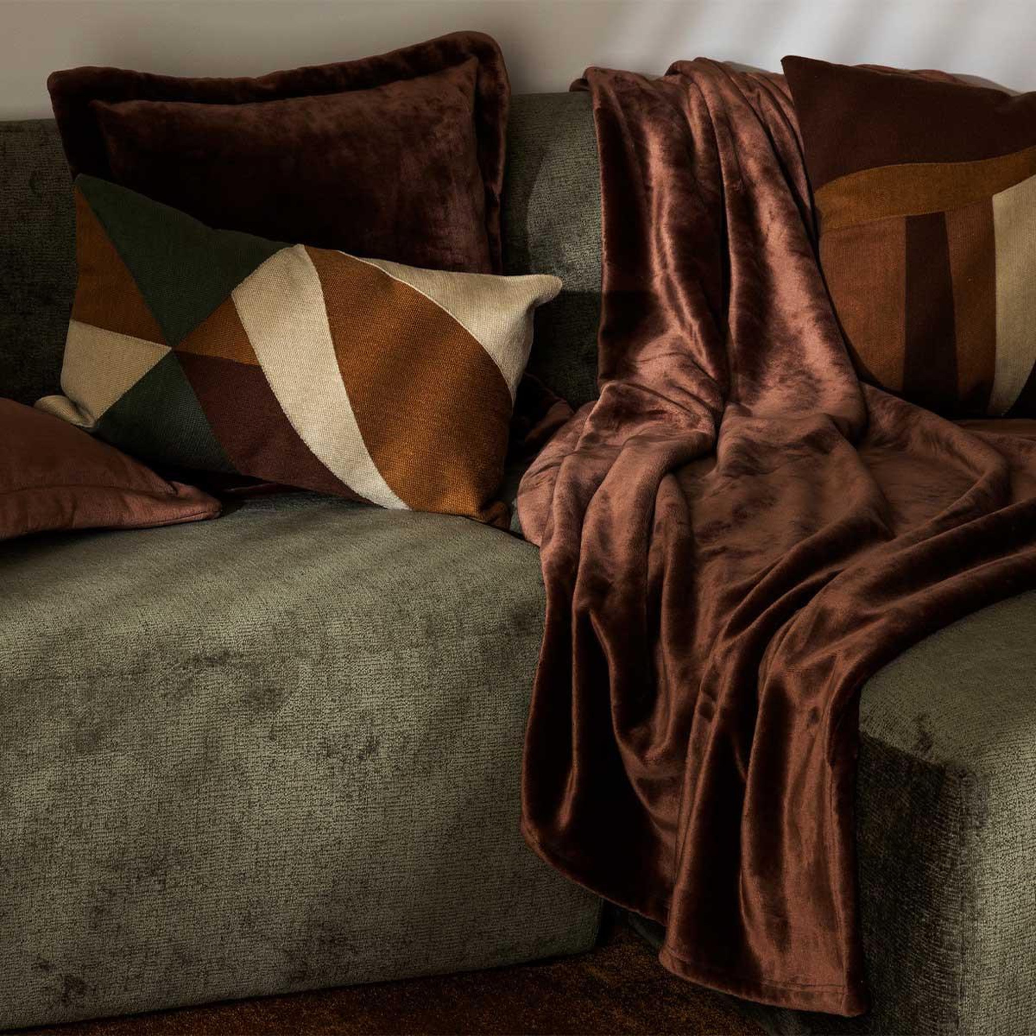 Voir la diapositive 6 : ATMOSPHERA Coussin déco imprimé  hary  30x50cm vert