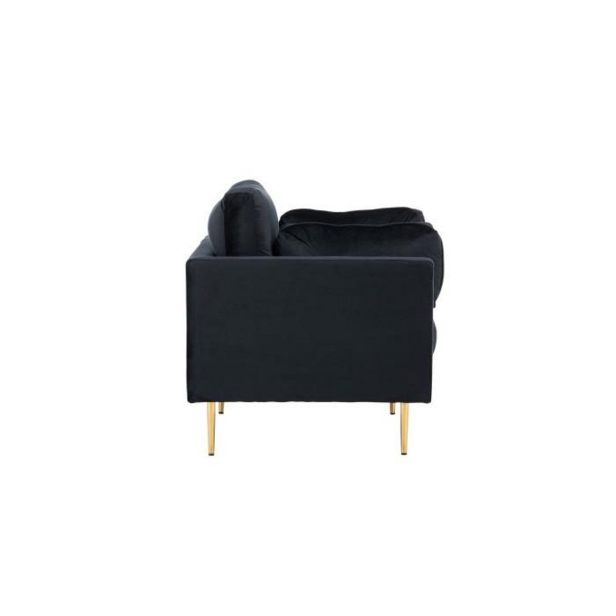Paris Prix Fauteuil Design en Velours  Boom  110cm Noir