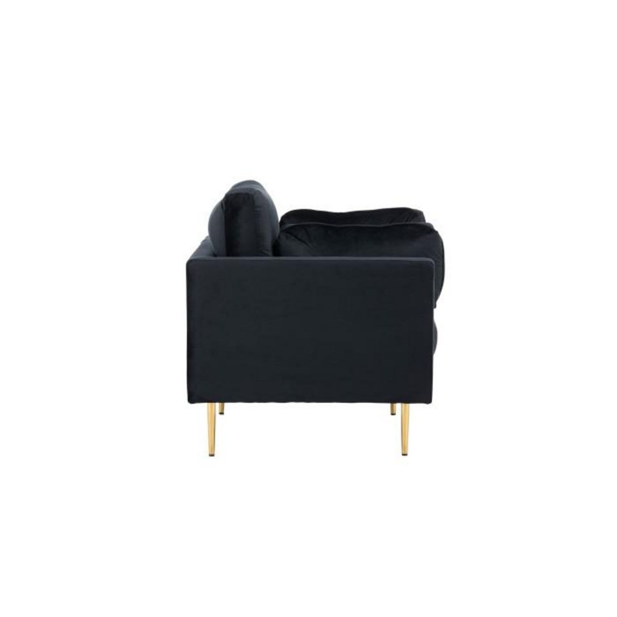 Paris Prix Fauteuil Design en Velours  Boom  110cm Noir