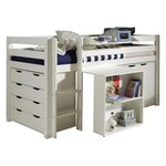 Paris Prix Lit Combiné  Pino III  90x200cm Blanc