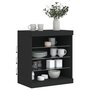 Voir la diapositive 4 : VIDAXL Buffet avec lumieres LED noir 60,5x37x67 cm