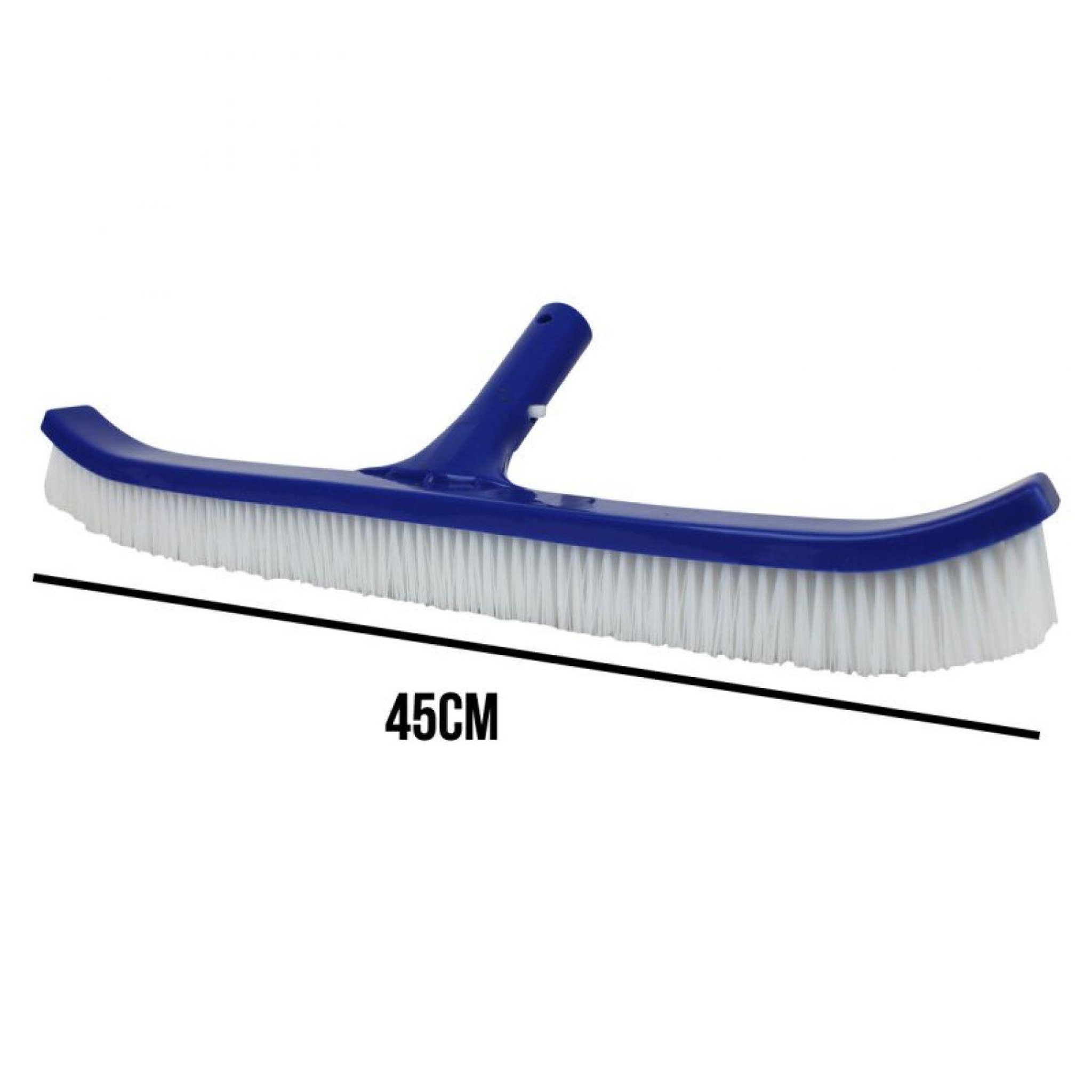 Voir la diapositive 2 : LINXOR Tête de brosse paroi 45 cm bleu pour piscine adaptable sur manche standard ou télescopique