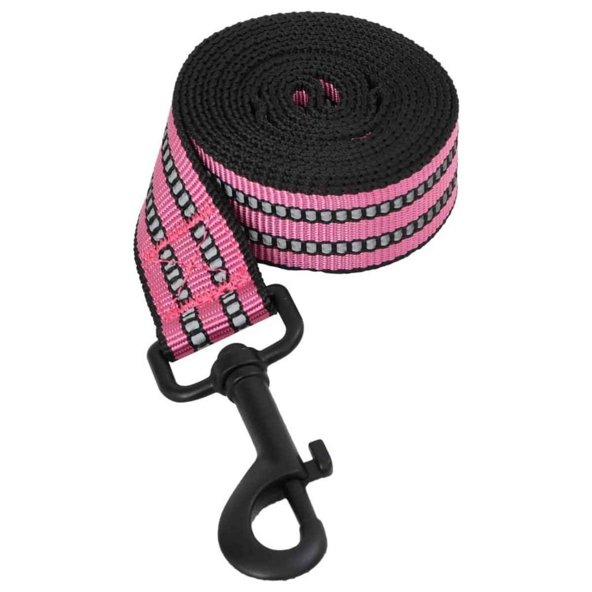 VIDAXL Harnais pour chien avec laisse et collier reglables rose XL