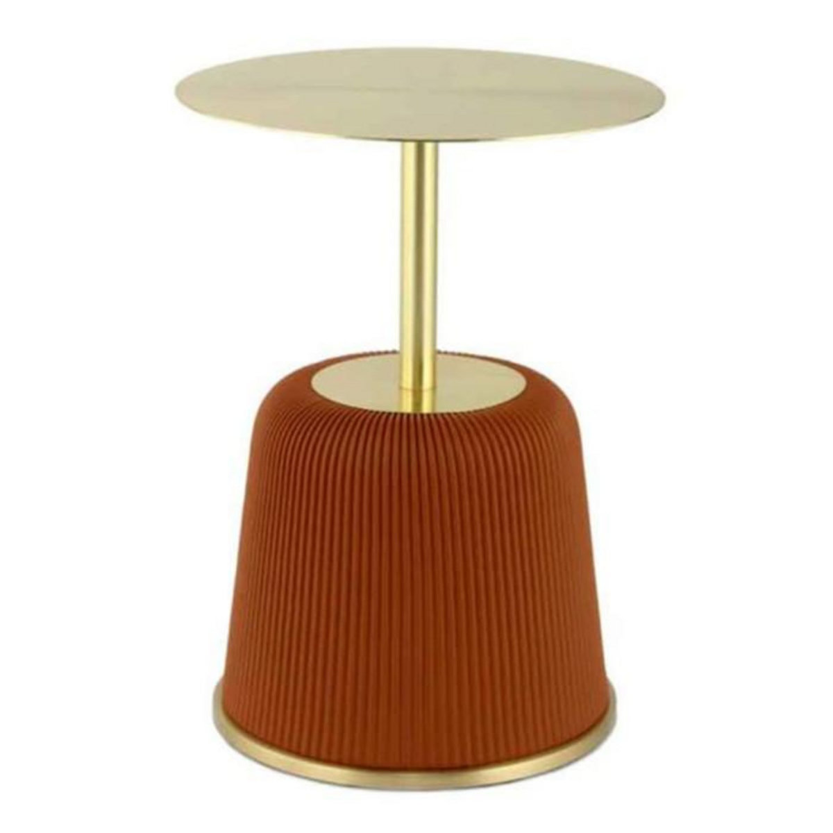 Paris Prix Table d'Appoint Design  Jokai  60cm Cognac & Or