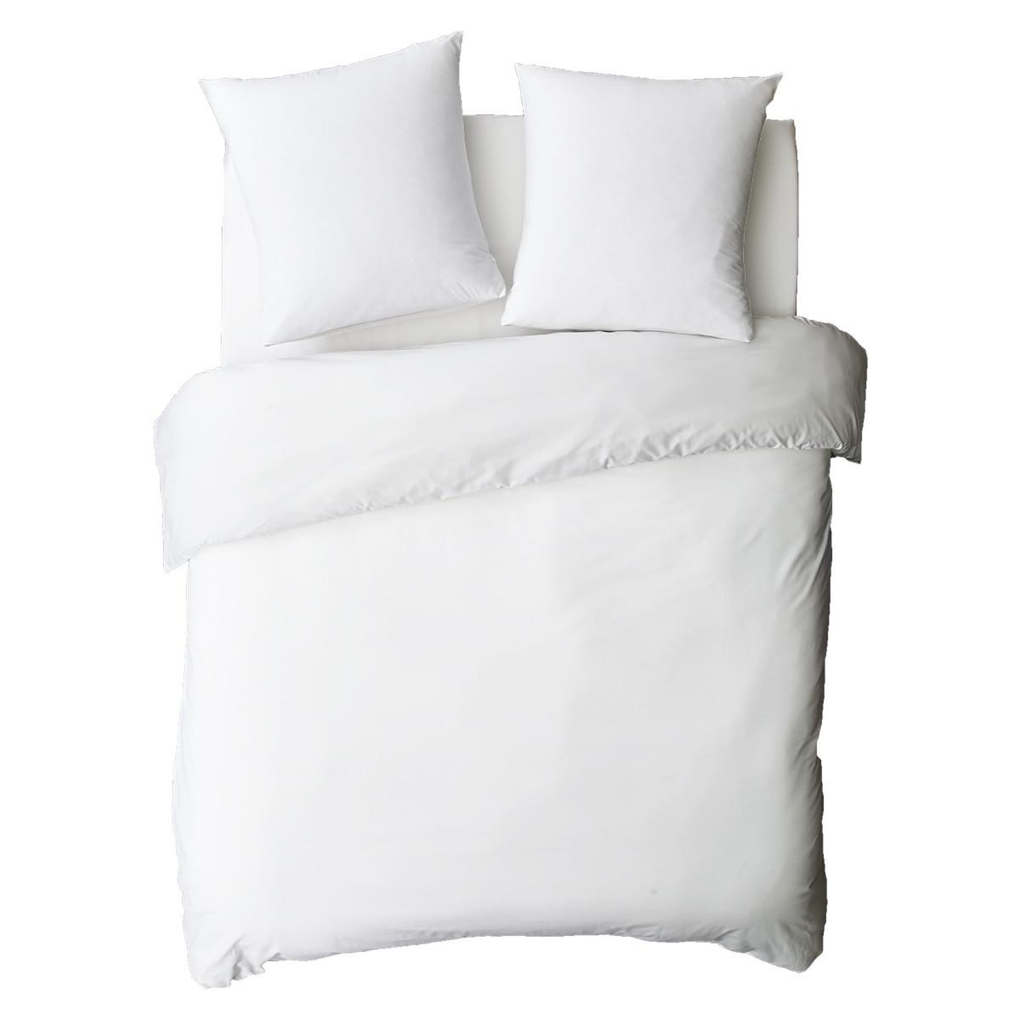 Voir la diapositive 3 : FUTURE HOME Housse de couette en coton 57 fils unie