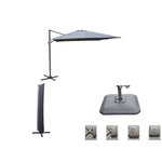 Proloisirs Set d'ombrage complet (1 parasol déporté NH 3x3 + 1 housse + 1 lestage) - grey