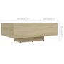Voir la diapositive 3 : VIDAXL Table basse Chene sonoma 85x55x31 cm Bois d'ingenierie