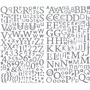 Artemio 600 stickers alphabets autocollants paillettes argentées