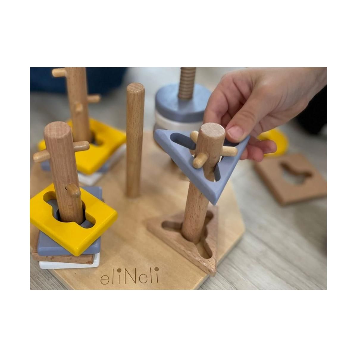ELINELI Jouet en bois à formes à trier